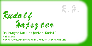 rudolf hajszter business card